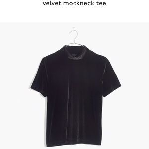 VELVET MOCKNECK TEE